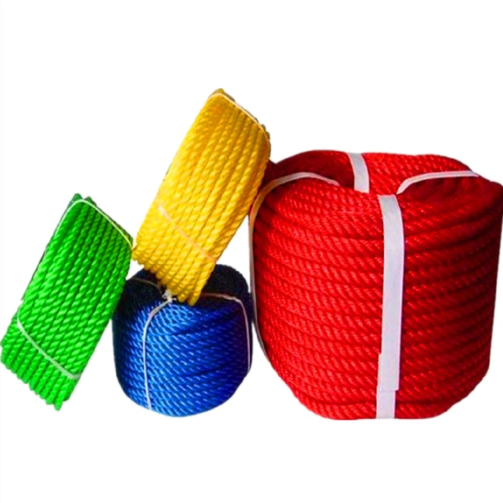 High quality/High cost performance  HDPE 3 Strands Rope Plastic Twisted PE Fishing Ropes PP