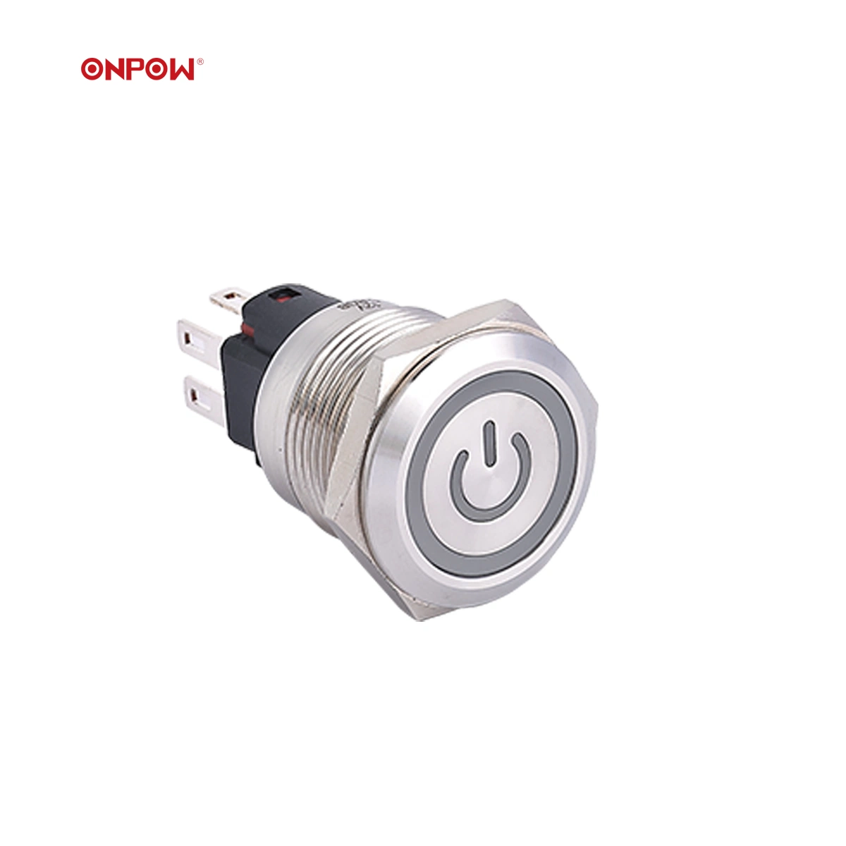 Onpow Metal Illuminated Push Button Switch Momentary Water Proof 12mm/16mm/19mm/22mm Customization