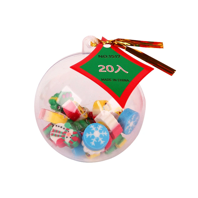 Cartoon Cute Christmas Tree Crystal Rubber Ball Decoration Student Christmas Gift Prize Christmas Eraser