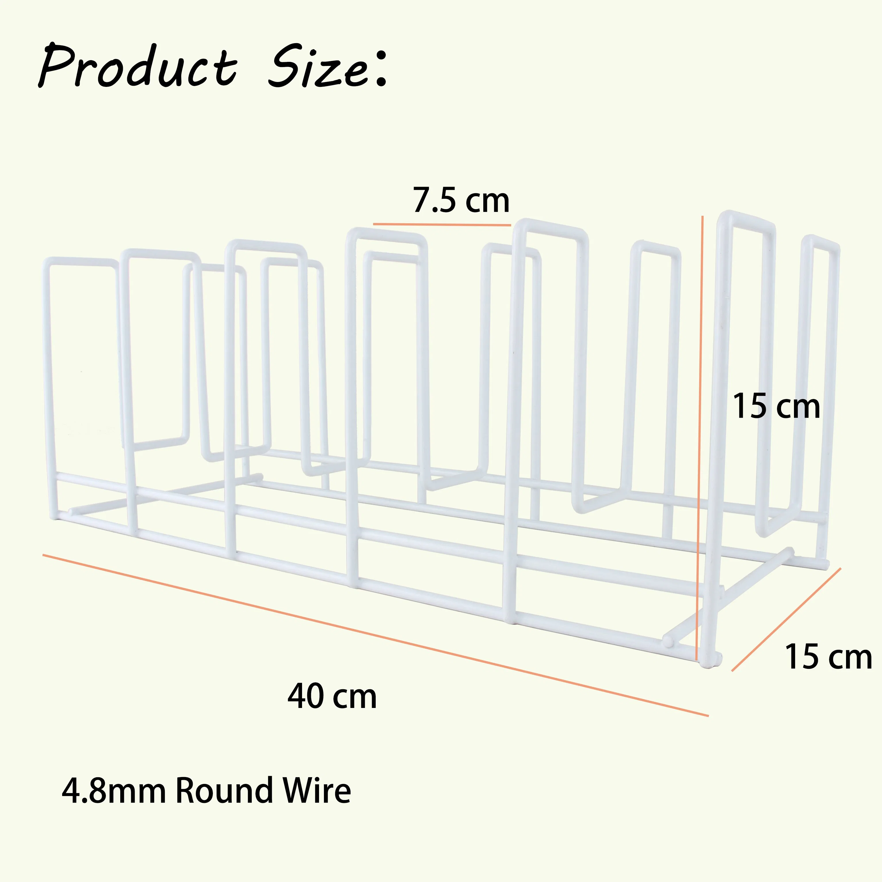 Heavy Duty Lid Rack Kitchen Cabinet Pantry Cookware Organizer Rack Holder