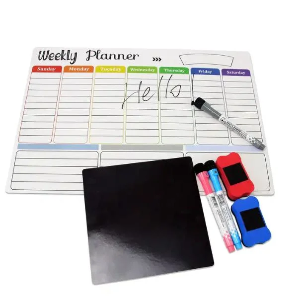 Magnetic Magnet Planner para el refrigerador, Magnetic Calendar Board Notepad Pizarra para el refrigerador