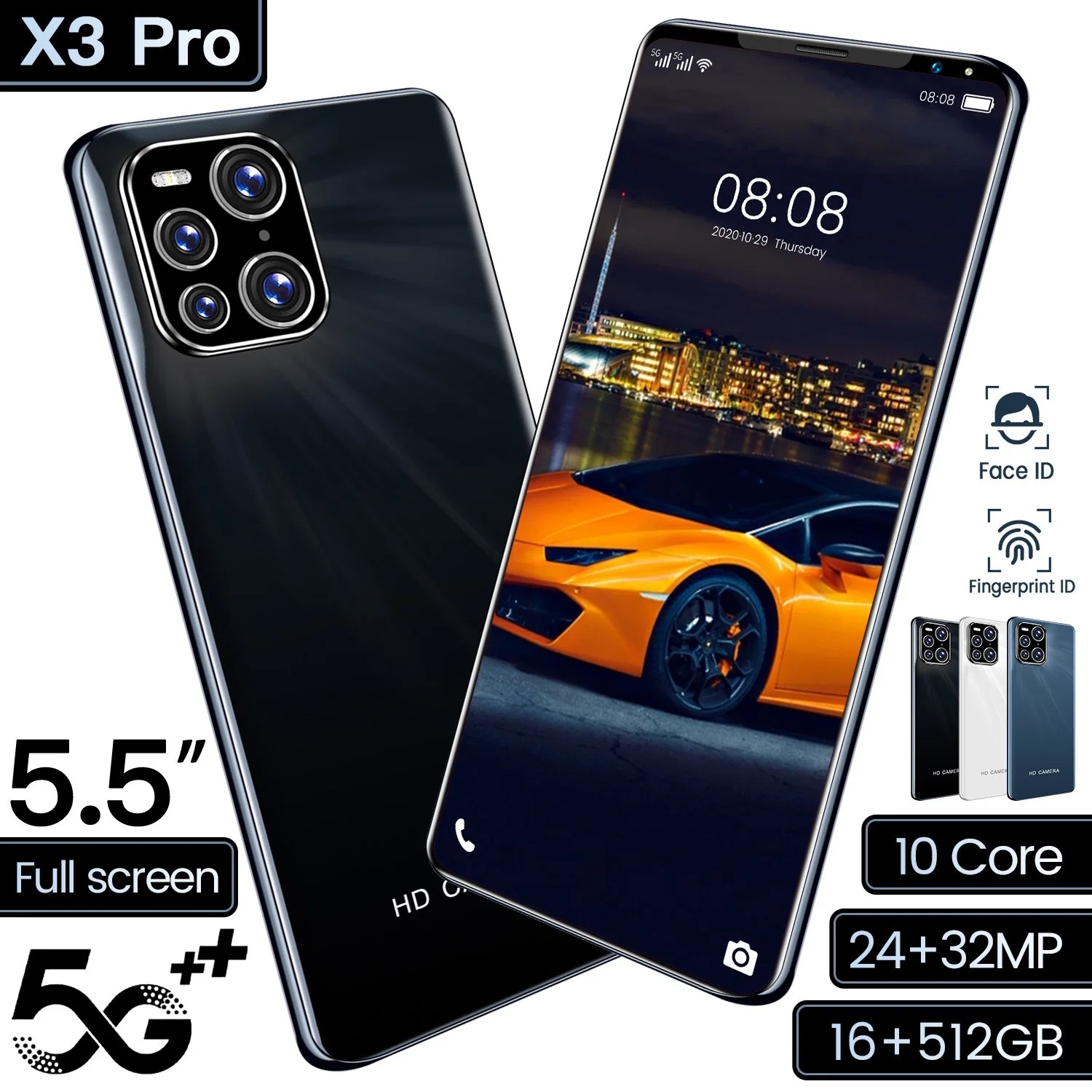 Nuevo diseño Mate40 Smartphone PRO 5,5 pulgadas con 4 GB de memoria grande+64teléfono móvil Smartphone con 4G/5G de doble tarjeta SIM