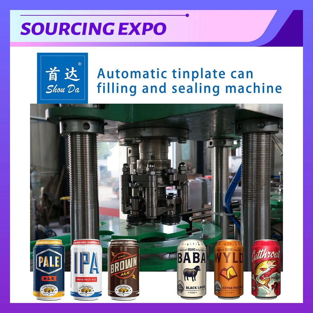 Automatic Tinplate Can Filling Sealing Machine Aluminum Plastic Paper Materials Canned Drinks Canned Mixed Congee Canned Ketchup