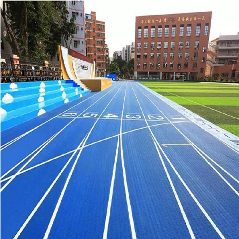 Pista de running pré-fabricada com tapete portátil de running pré-fabricado em material sintético pré-fabricado