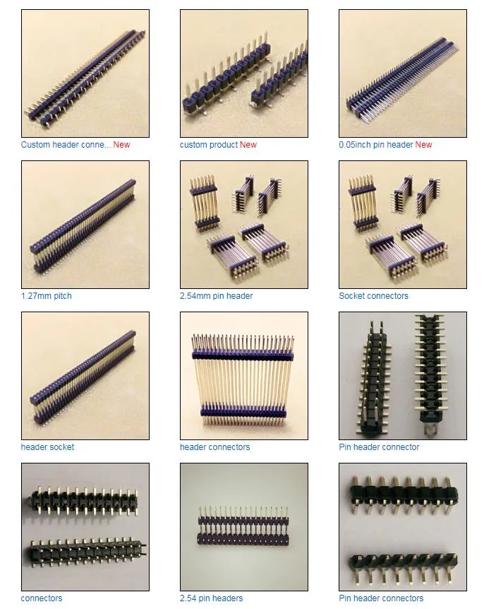 1.27/2.0/2.54 1xn Pin Double Plastic Connector SMT Straight Terminal L=Xx Pin Header