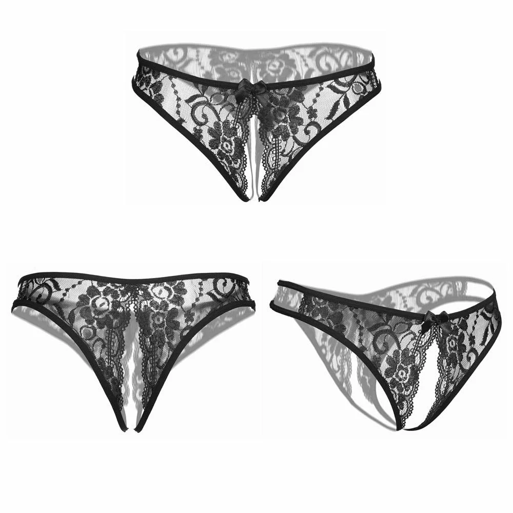 Mujeres Sexy Bragas Encaje Floral Tanga Ropa Interior