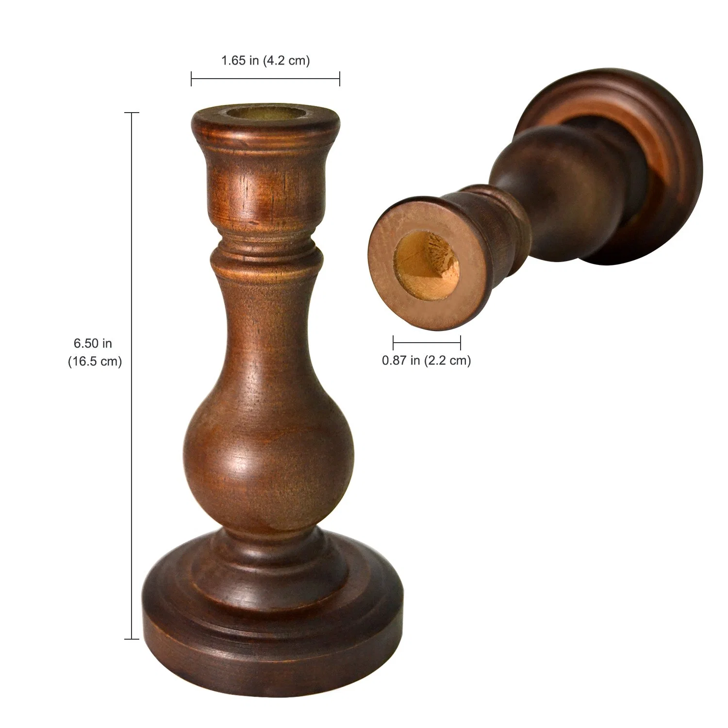 Hot Selling European Style Wood Taper Candle Holders