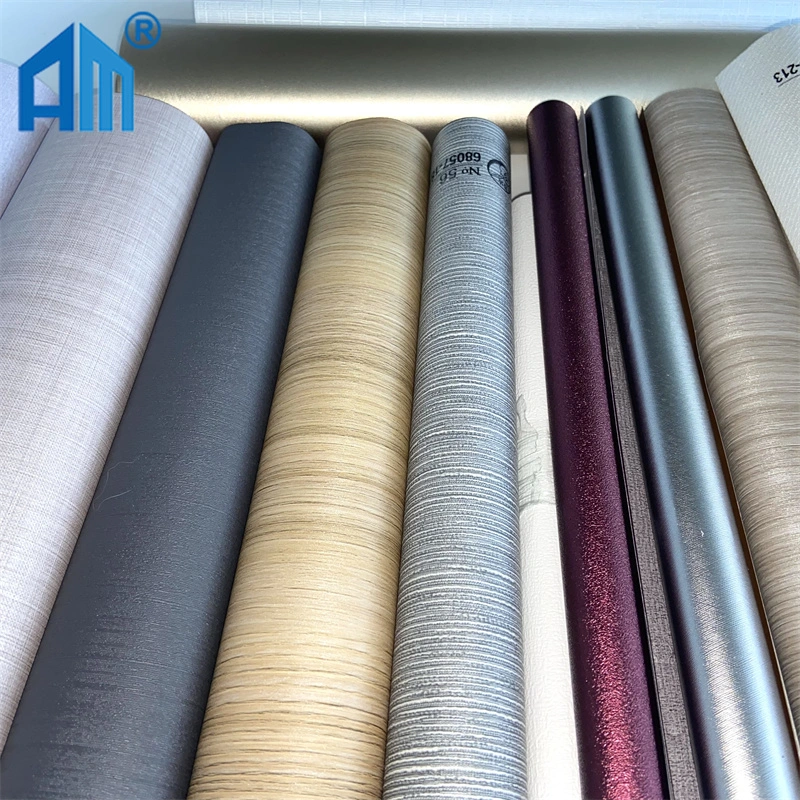 La mejor calidad de grano de madera impermeable membrana de PVC película decorativa de la lámina para muebles