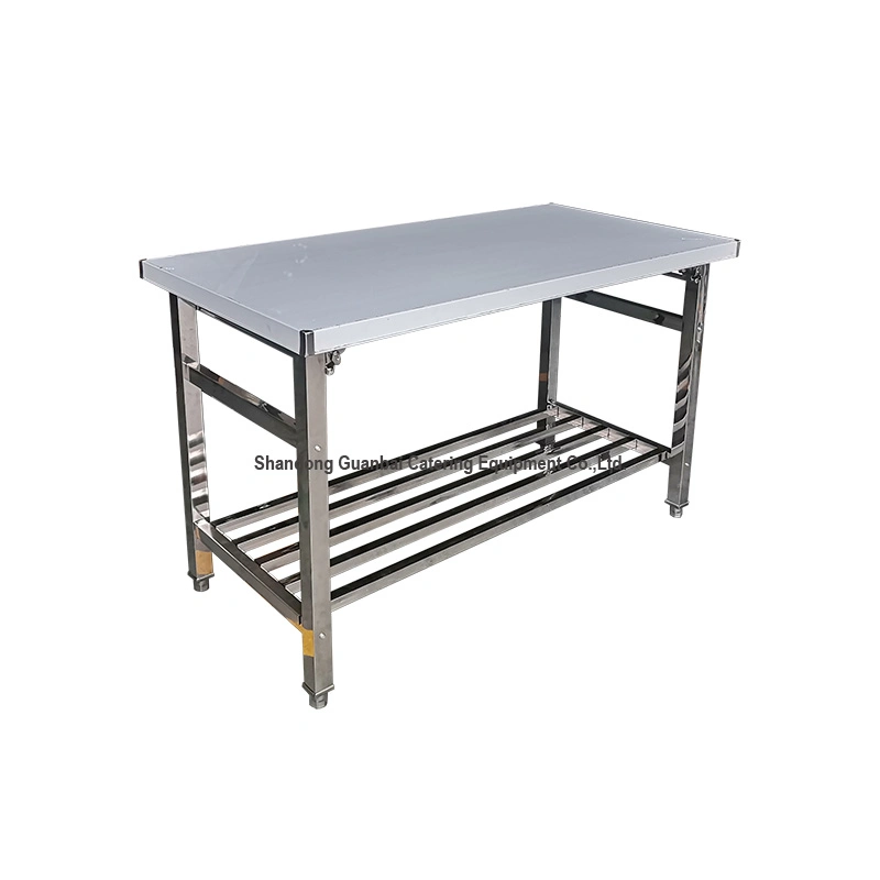 Livraison rapide tableau de plein air Cuisine en acier inoxydable table pliante