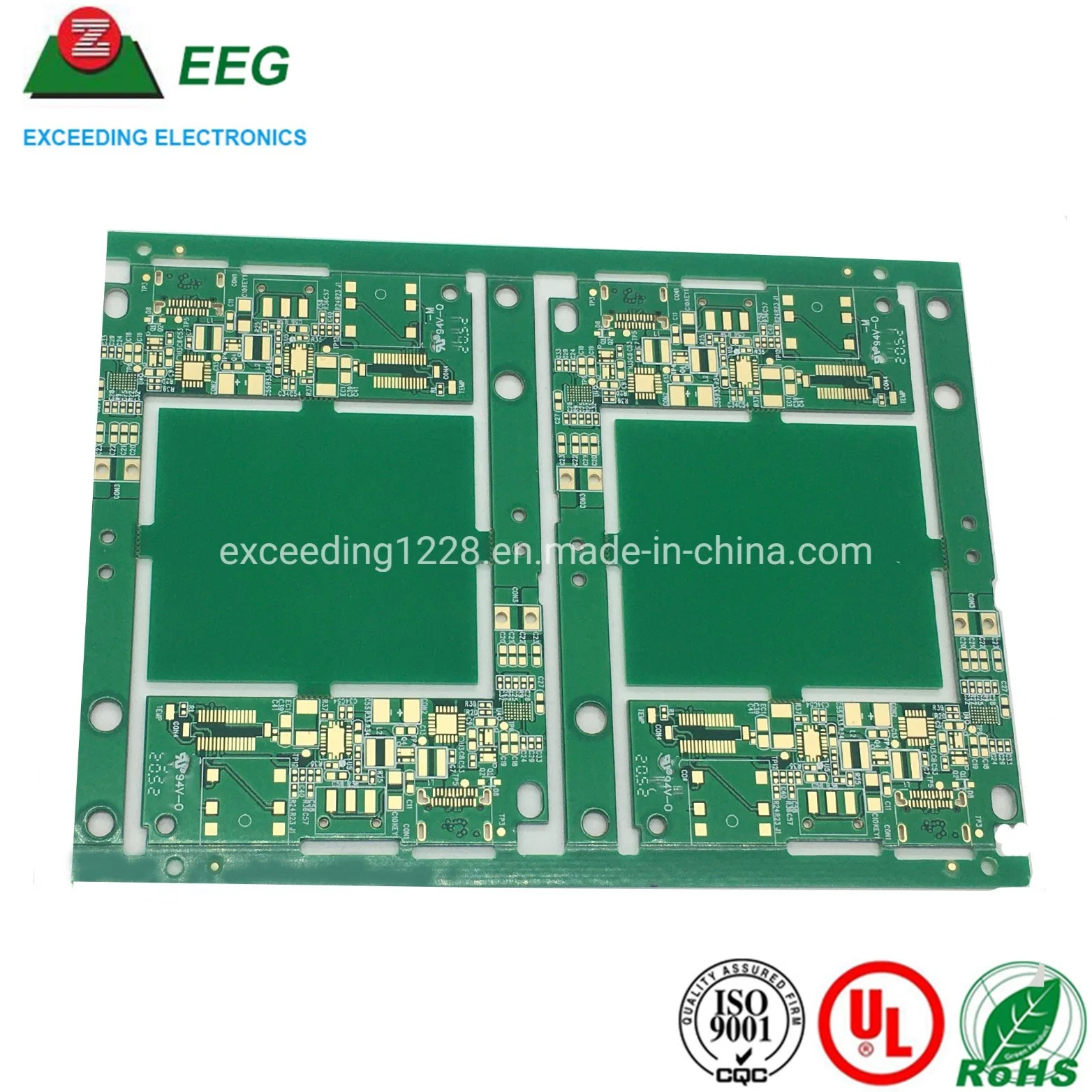 Multilayer Immersion Gold PCB with Green/Blue/Black Solder Mask