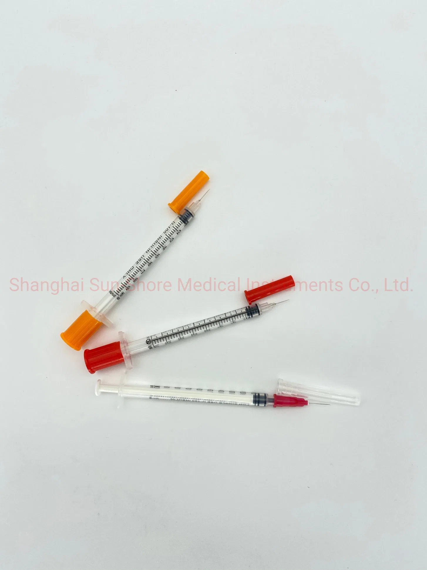Marcação Medical estéreis descartáveis de plástico Injecção Seringa Oral, seringa de insulina