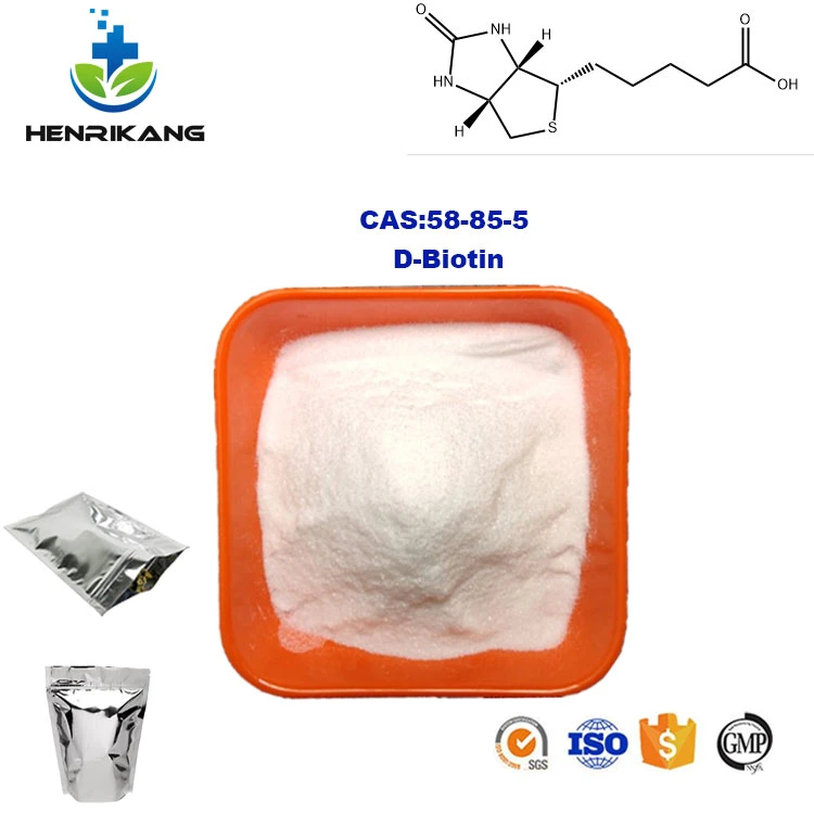 High Quality Vitamin H Raw Powder CAS 58-85-5 D-Biotin Vitamin B7