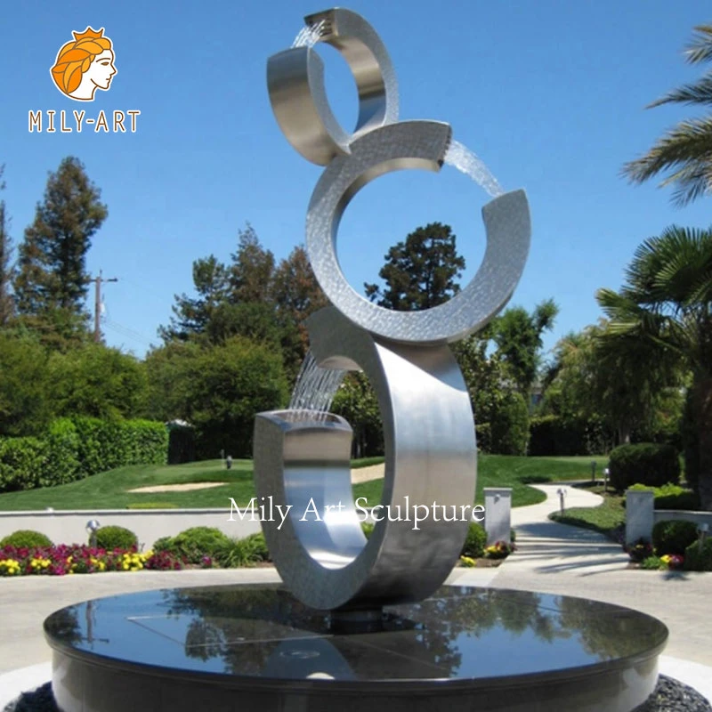 Large Custom Stainless Steel Fountain Sculpture for Ornament