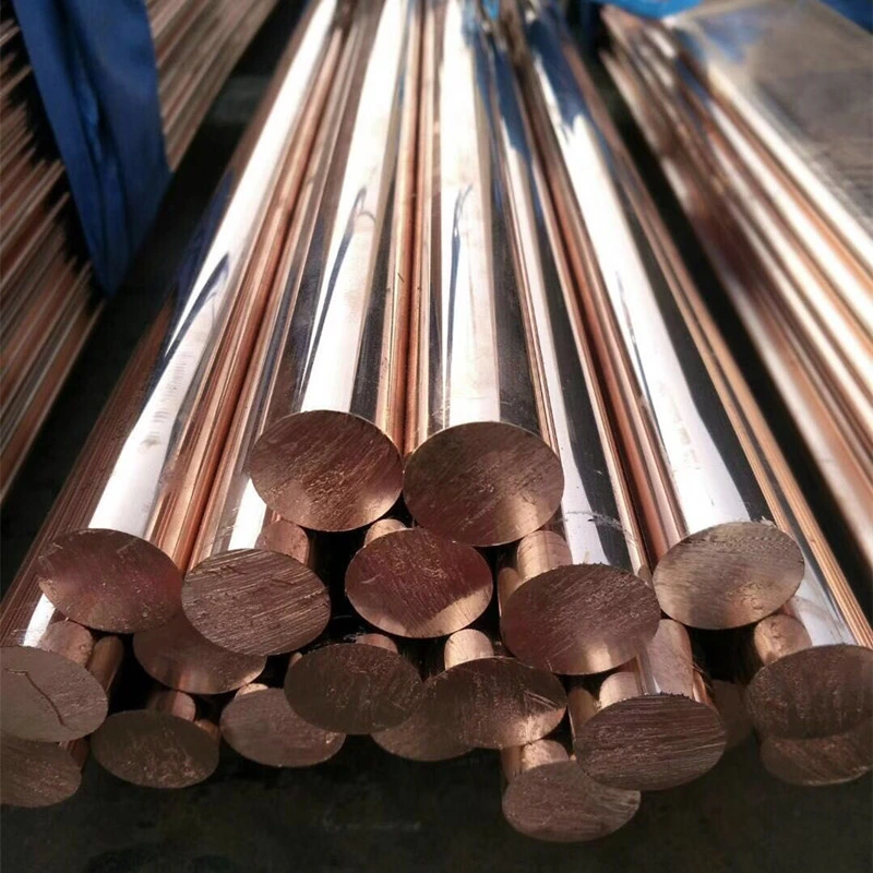 99.99% China Pure Copper C1100 T2 Tp1 Brass Round Bar Copper Bar Price Per Kg