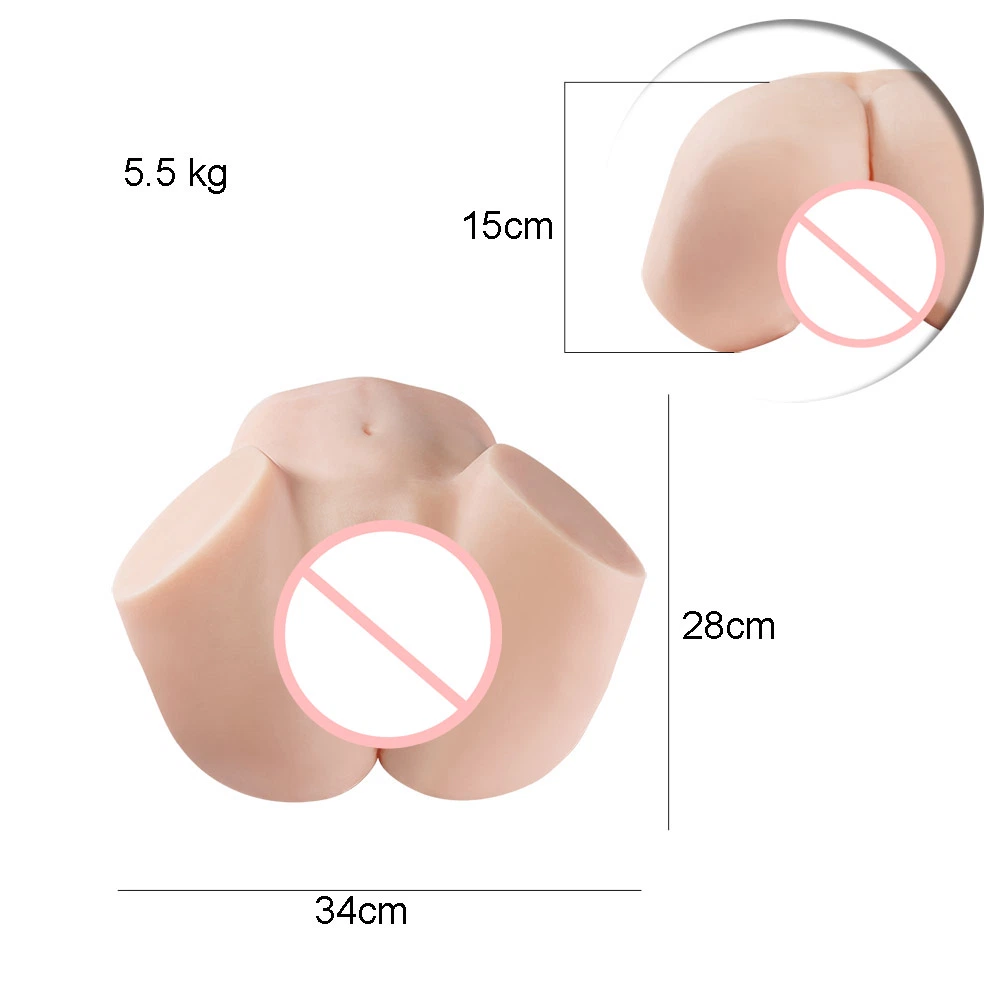 5,5kg TPE realista não silicone Pussy meia corpo sexo boneca