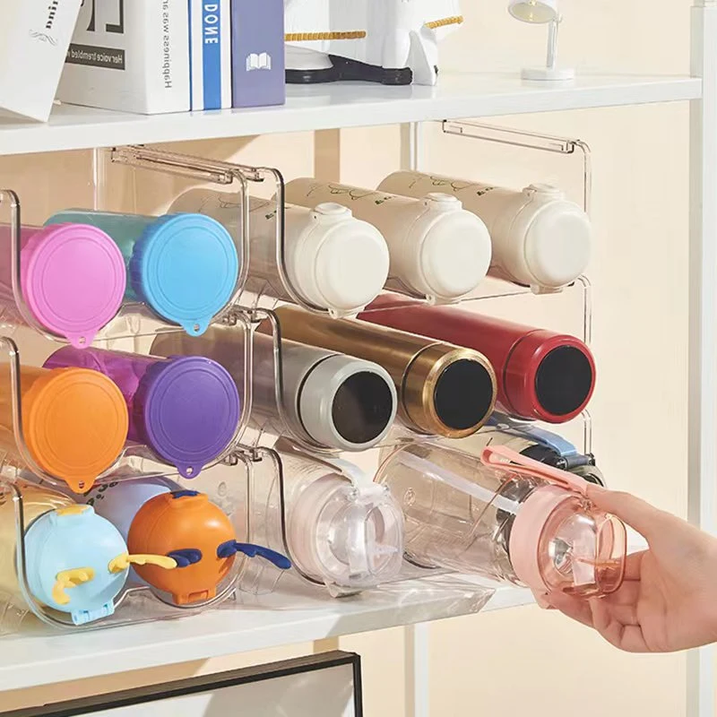 Cup Storage Rack Multi-Layer Transparent Water Cup Storage Rack Light Luxury Refrigerator Beverage Rack Can Be Stacked with Household Cup Holders