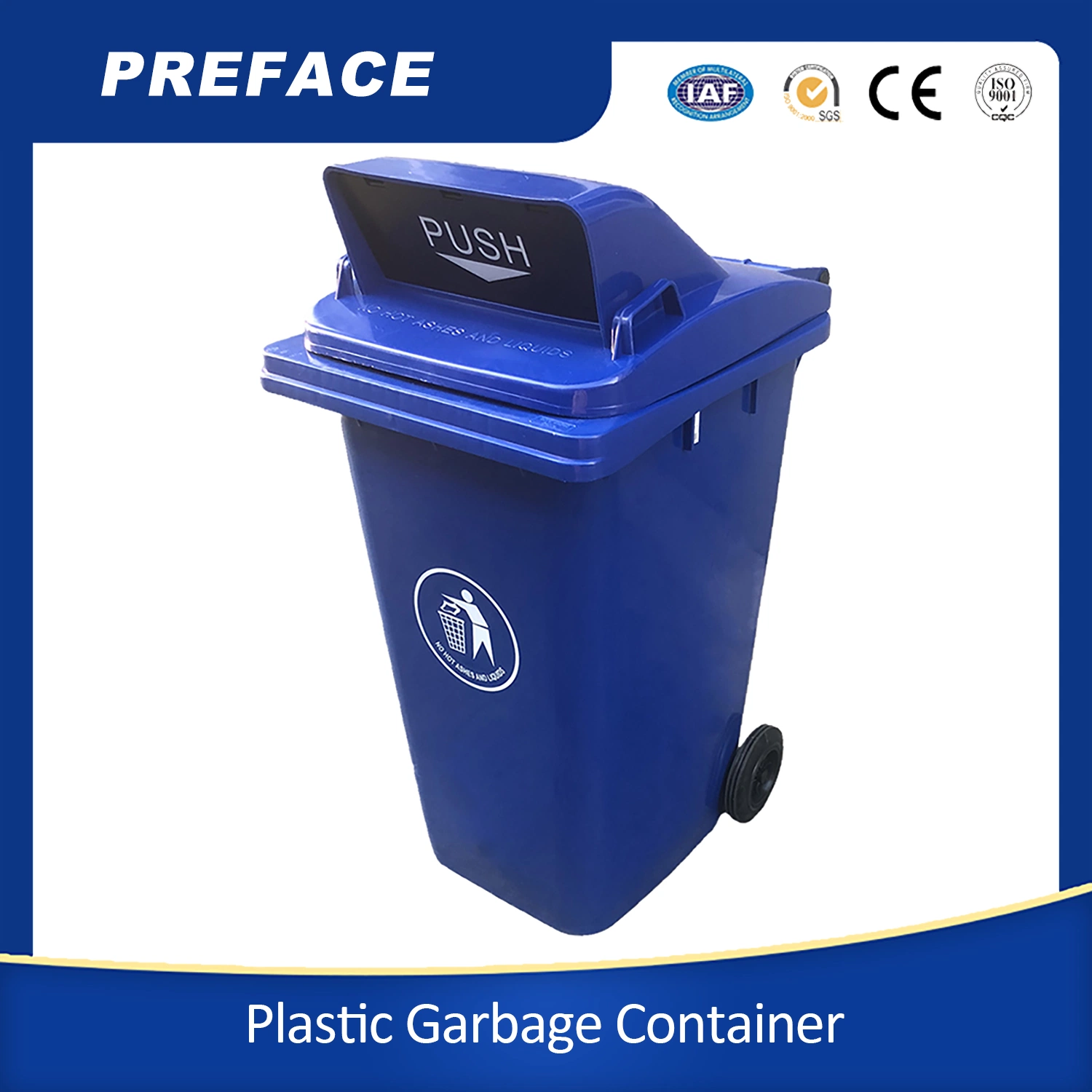 120L/240L Wheelie Garbage Bin Rubbish Container Trash Can with Good Quality