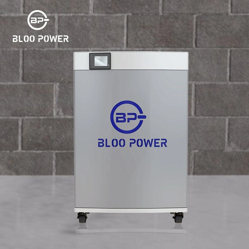 حزمة بطارية Lithium Ion ببنك الاحتياطي Bloopower 51.2 فولت 72 فولت 10.24 كيلو واط طاقة محطة عاكس ليثيوم أيون