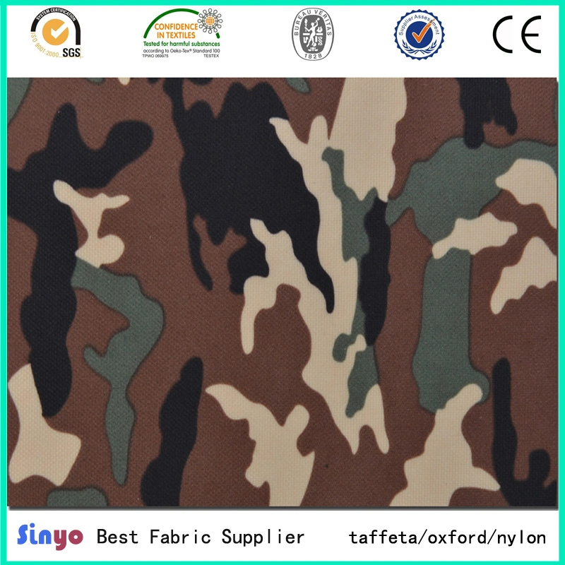 Polyester Camouflage Fabric/Military Oxford PVC Coated Waterproof for Military Tent