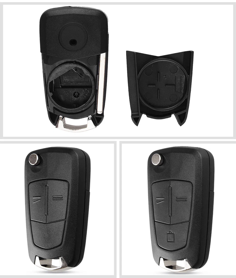 Flip Remote Car Key Blank für Opel 2 Taste Key Shell