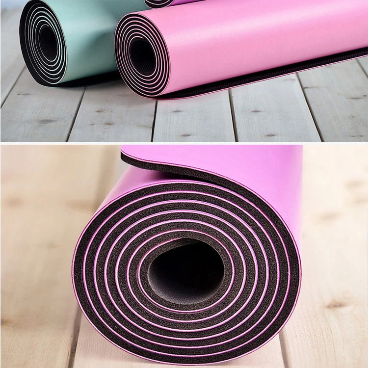 Portable Eco Friendly Custom Printing Logo Anti Slip Folding Travel 4 mm Gym Pilates Fitness Exercise Natural Rubber PU Yoga Mat