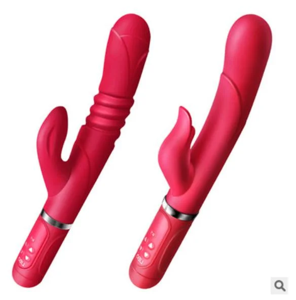 Cabo telescópico automática 360 Swing Cor Vermelha Sexo Vibrador Produtos adultos clitóris vibrador mulheres G USB no local