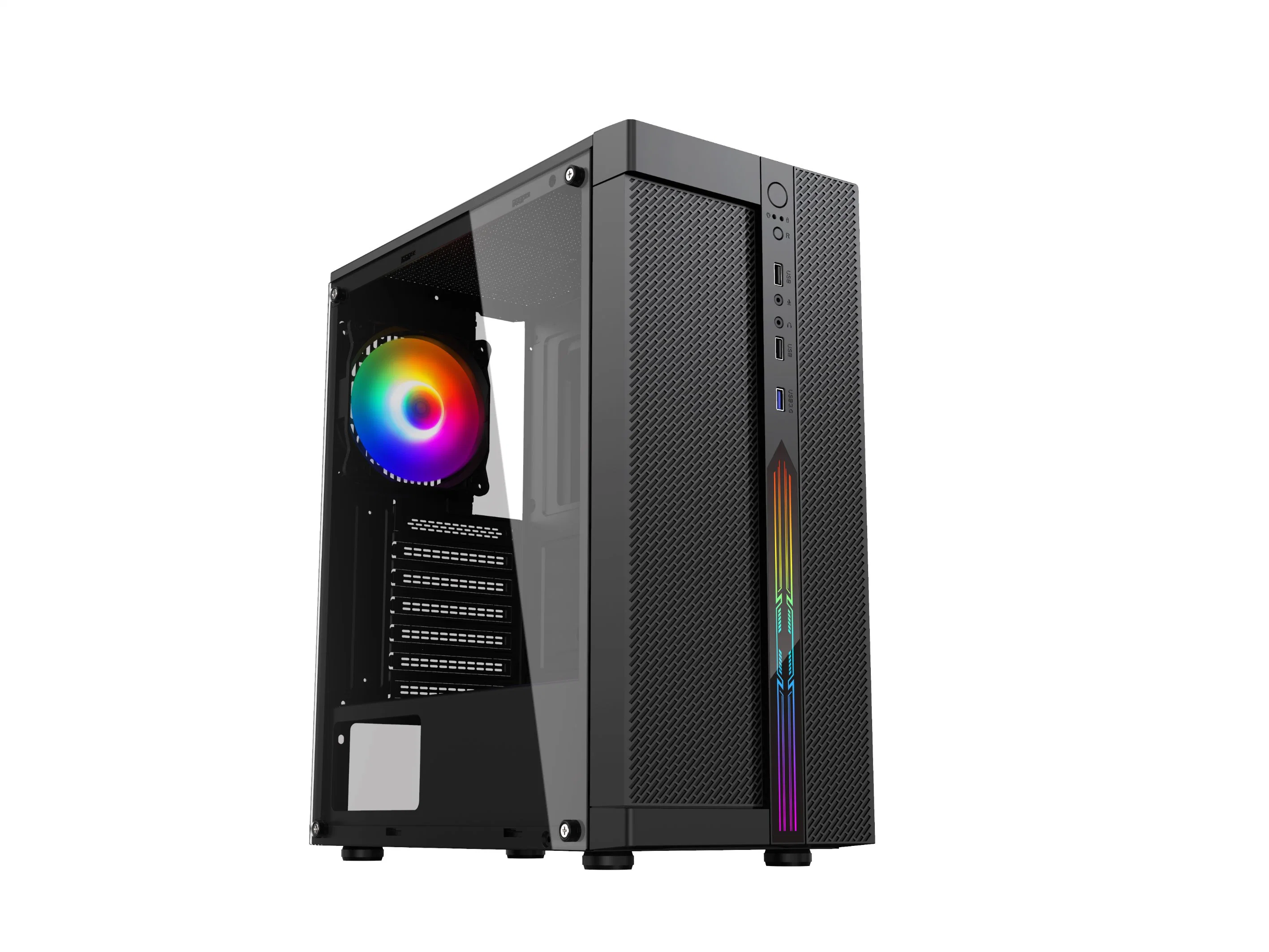 Fashion Design PC Tower Case Computer Case with Lighting Strip