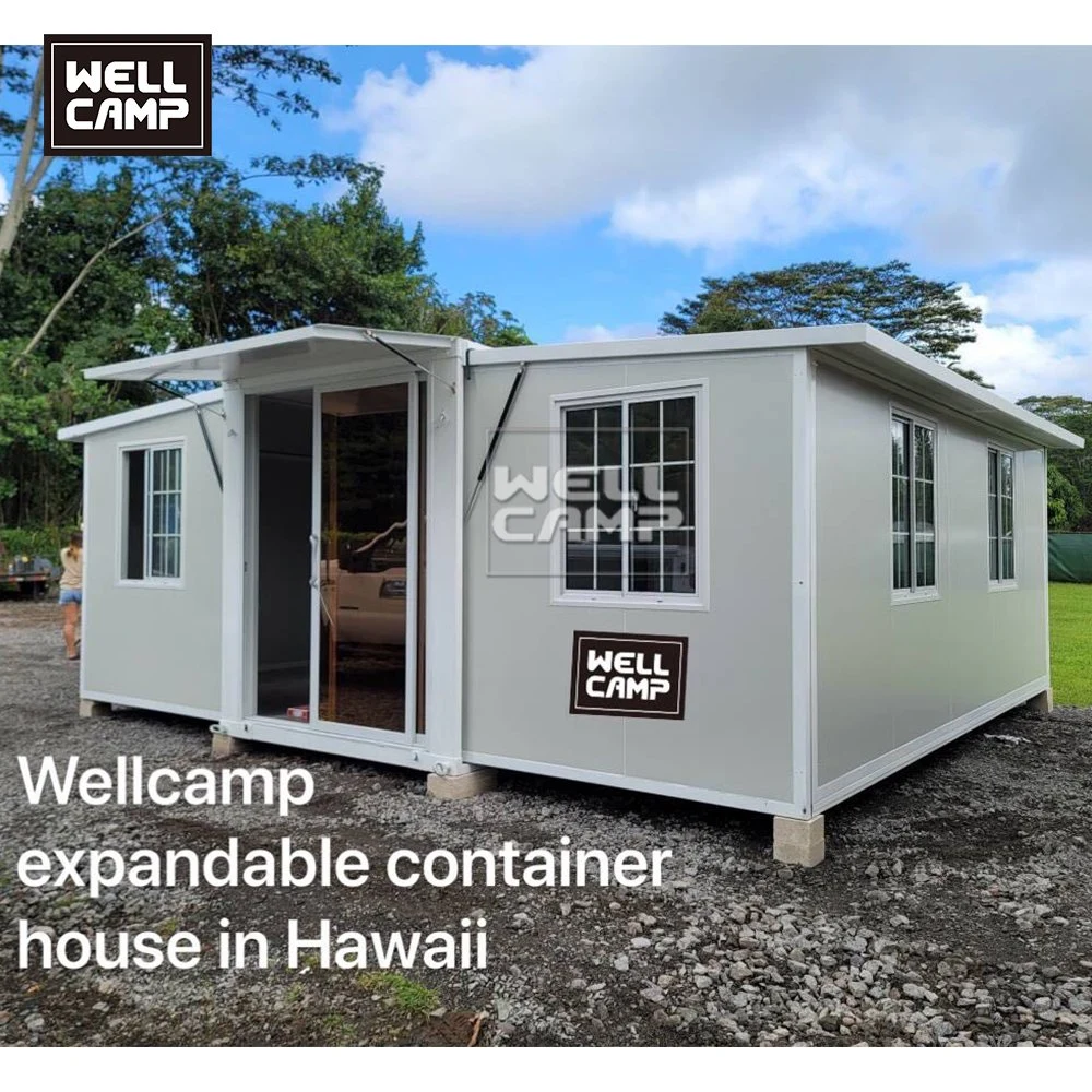 Wellcamp 1 Hour Fast Assemble 2 Bedrooms Foldable Portable Movable Expandable Container House Price with Toilet