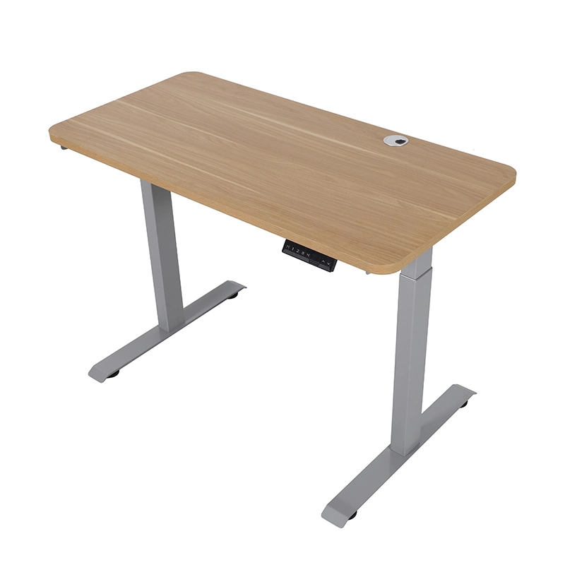 Bureau réglable en hauteur avec pieds de table portables à double moteur électrique.