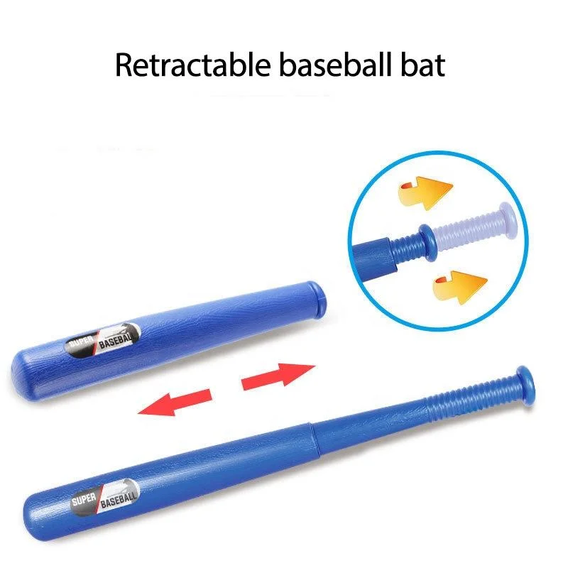 Kid Outdoor Sport Activity Game Balls Catapult Toy Plastic Funny Training Bat Baseball Launcher Set