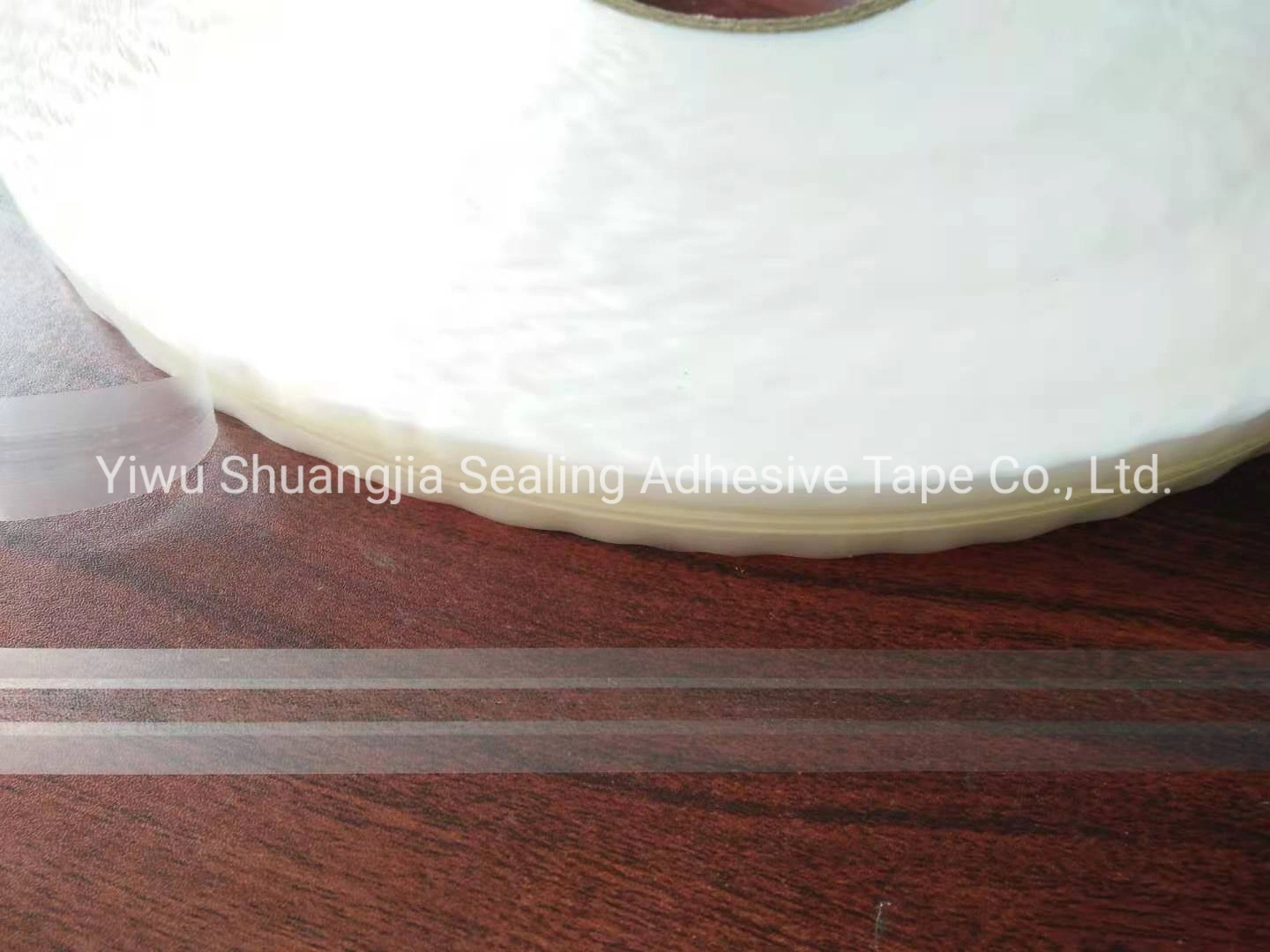 15mm *10000m HDPE Double Sided Adhesive Resealable Sealing Tape, Glue at Middle