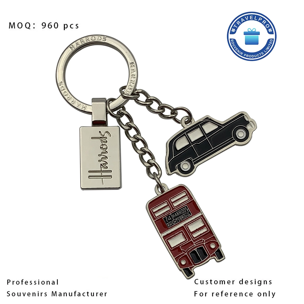 Vente en gros pas de minimum Custom Metal Keyrings Enamel lettre kawaii hommes Porte-clés