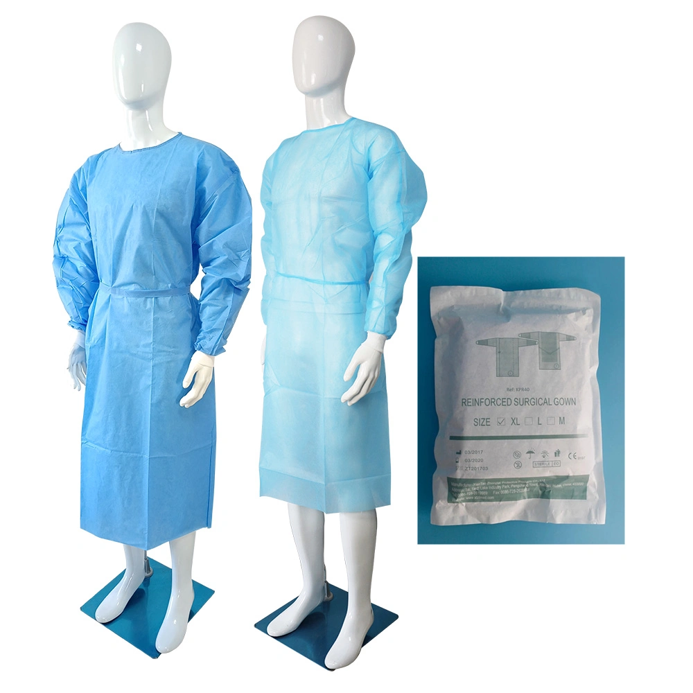 Custom Reinforced Non Woven Level 4 Isolation Gown Disposable Surgical Medical Doctor Gowns