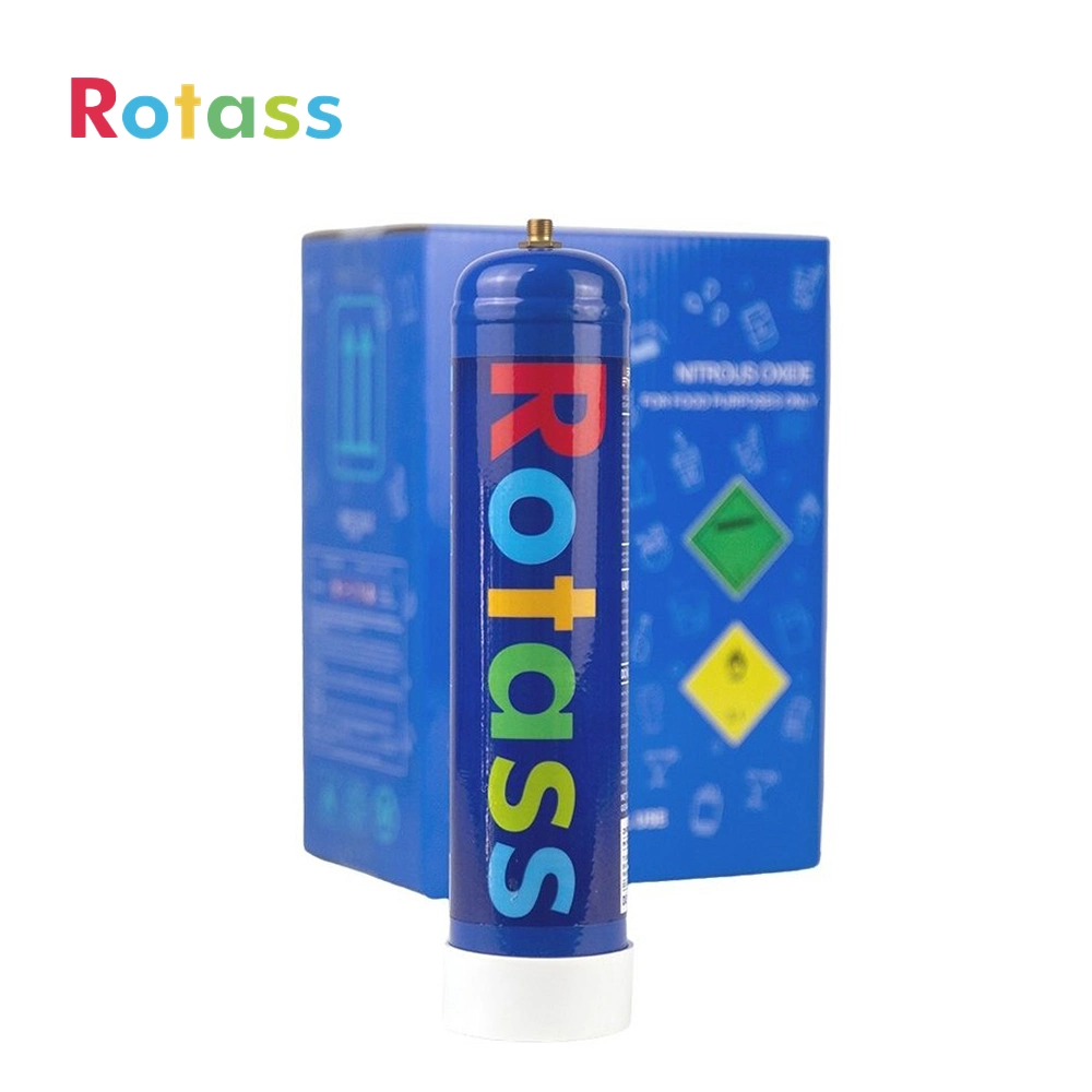 Rotass 580g Nitrous Oxide Cylinder Factory Direct 0.95L N2o Gas Canister Laughing Gas Cartridge for Foaming Catering Use