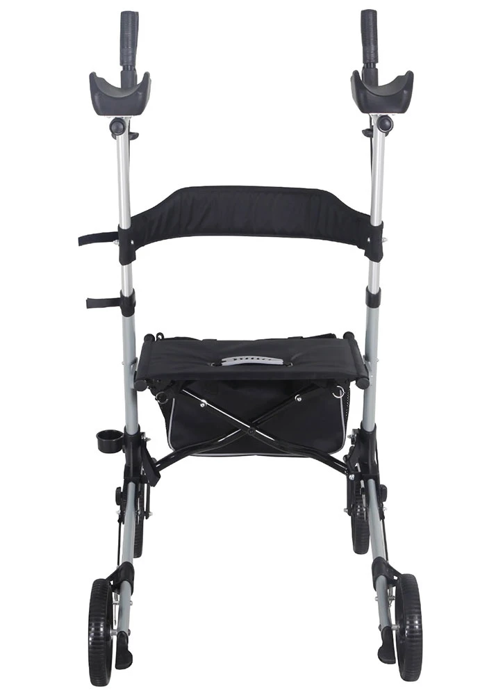 European Style Folding Rollator Walker with Shopping Bag and Seat for Elderly