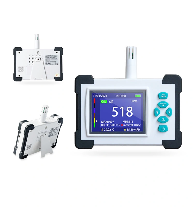 Monitor de la calidad del aire de humedad de la temperatura del sensor medidor de gas de dióxido de carbono