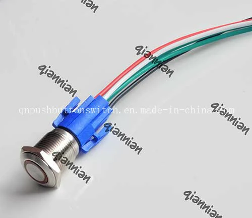 16mm Push Button Switch Auto Connector Plug with Wire