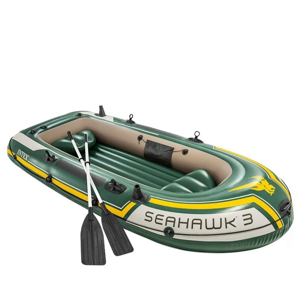 Heavy Duty portátil kayak inflable barco con 2 palas para la Pesca Deportes Acuáticos Wyz vela relajante19600