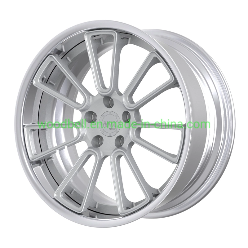 21 22 23 24inch Hyper Silver Chrome gefräst-faced Felgen von Auto Customized geschmiedet Aluminium 2 Stück poliert Alloy Felgen für Autoräder