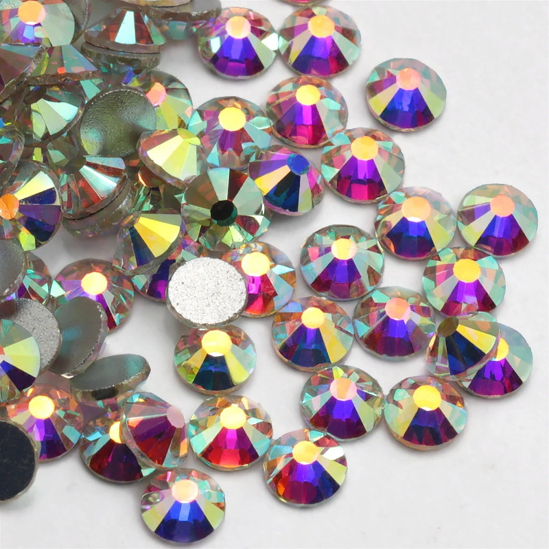 Ss16 Ss20 Ss30 Moon Shade Round Nail Crystal Stone Rhinestone Flatback Non Hotfix Strass Glass for Craft Other Fashion Accessories 1688 Stationary