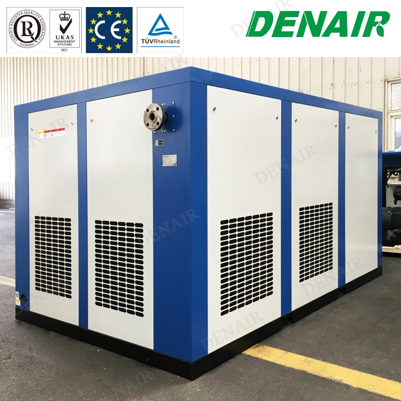 High Pressure 16-40 Bar Fixed Speed Drive Oil Lubricated Electric Two Stage Rotary Double Screw Type Air Compressor Price