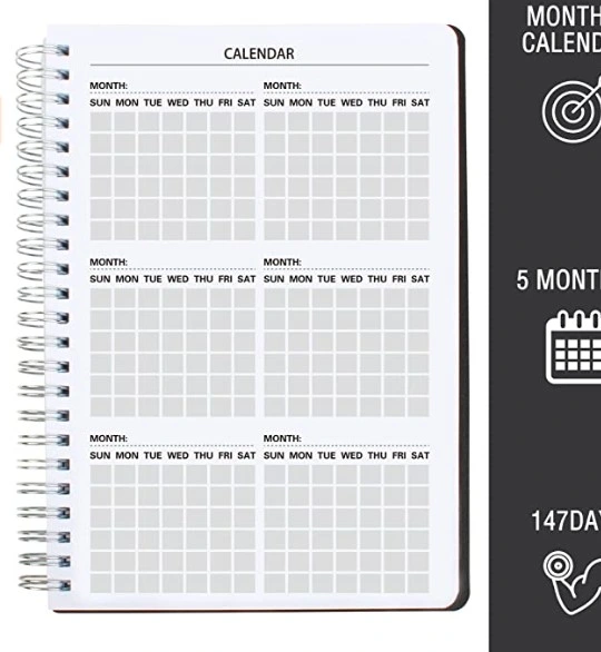 Custom Spiral Habit Tracker Weight Loss Fitness Journal Planner