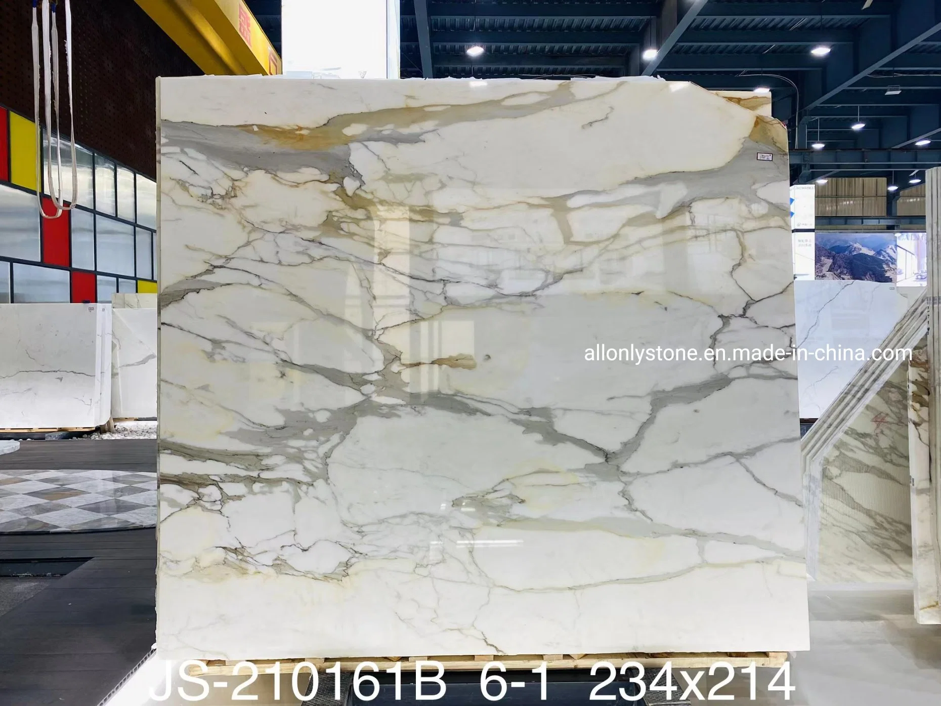 Wholesale Luxury Stone Design Italy Gold Marble Tiles Price Calacatta Gold Marble