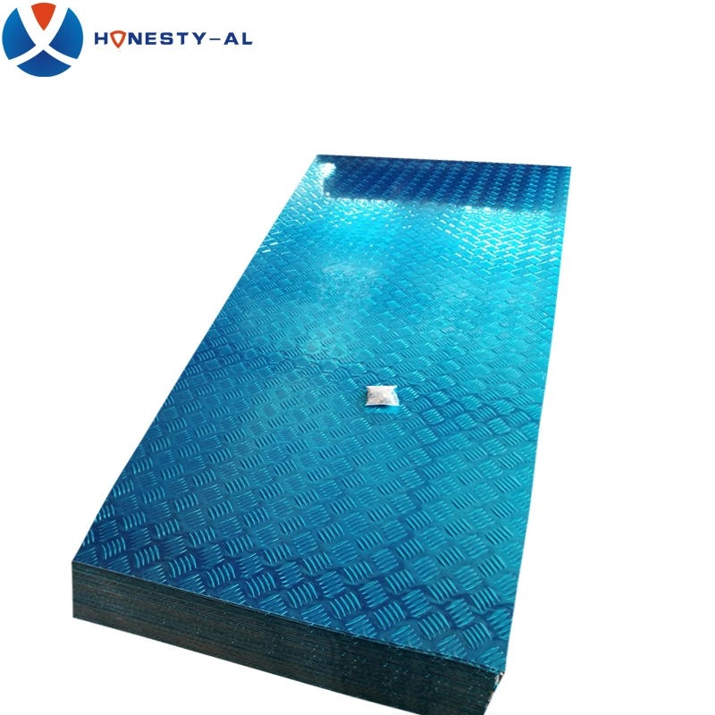 Honesty-Al 6 Series 6061 6082 T651 Diamond Aluminium Patterned Aluminium Checkered Sheet Embossed Pattern Tread Aluminum Plate