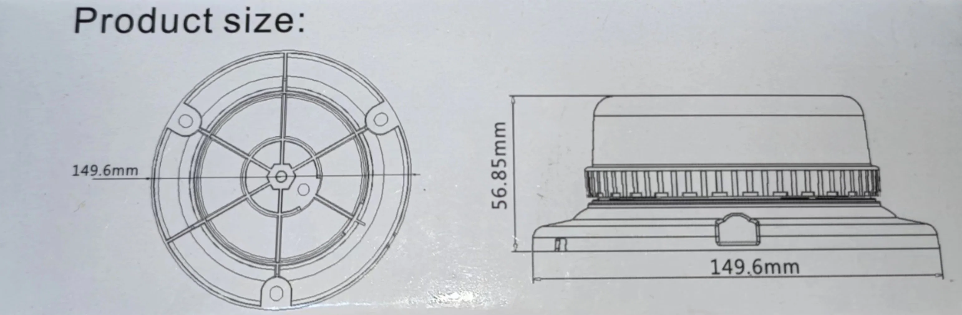 LUCES LED de advertencia rotatorios planas para camión para automóvil