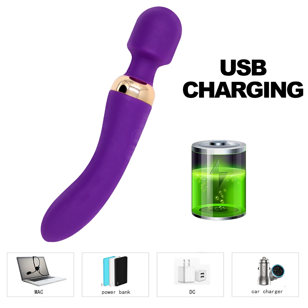 12 Speed Electric Handheld Wand Massager, Silicone Waterproof Double Motor Wand Vibrator Sex Toys for Women Couples