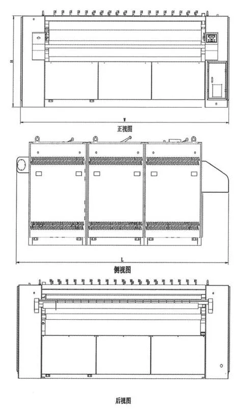 3 metros de aquecimento eléctrico Double-Roller Nivelamento do terreno Ironer