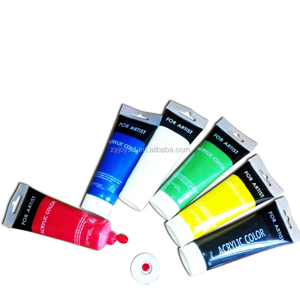 El artista 75ml colores de pinturas de acrílico color líquido 5 Surtido de colores básicos