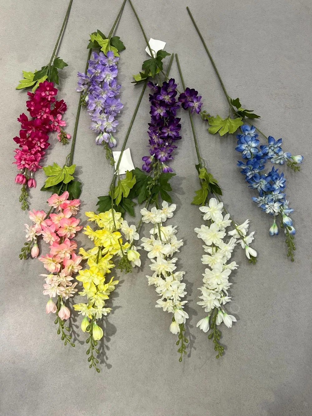 Single Stem Silk Delphinium for Wedding Decoration Artificial Flower