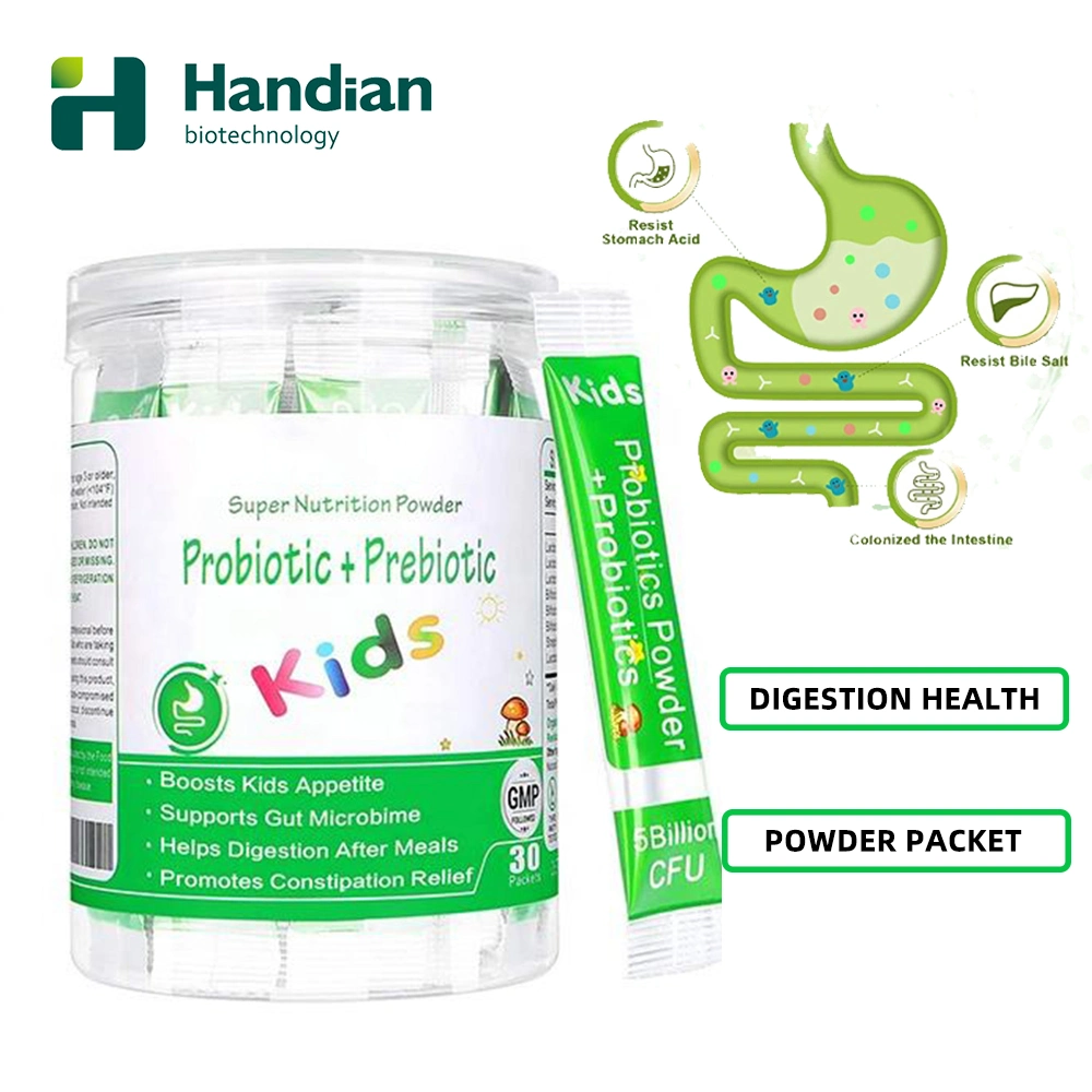 Complemento alimenticio de la salud sistema inmunitario y promover la salud digestiva niños prebióticos probióticos en polvo
